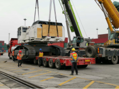 廣州新沙港至云南鶴慶進口挖機5米寬69噸 、辦理一證通全程高速